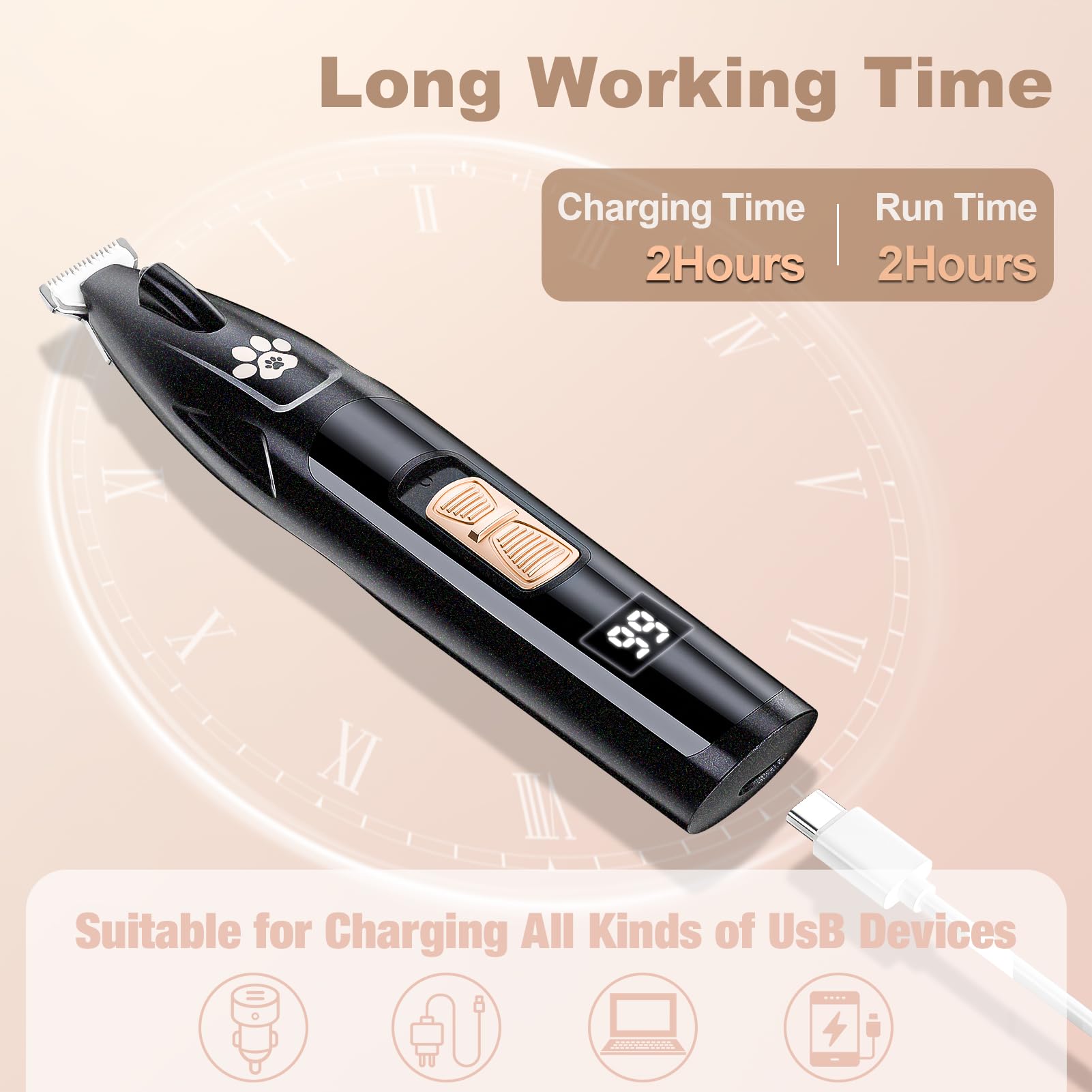 GIMPYN trimmer ready for routine cleaning with waterproof blade.