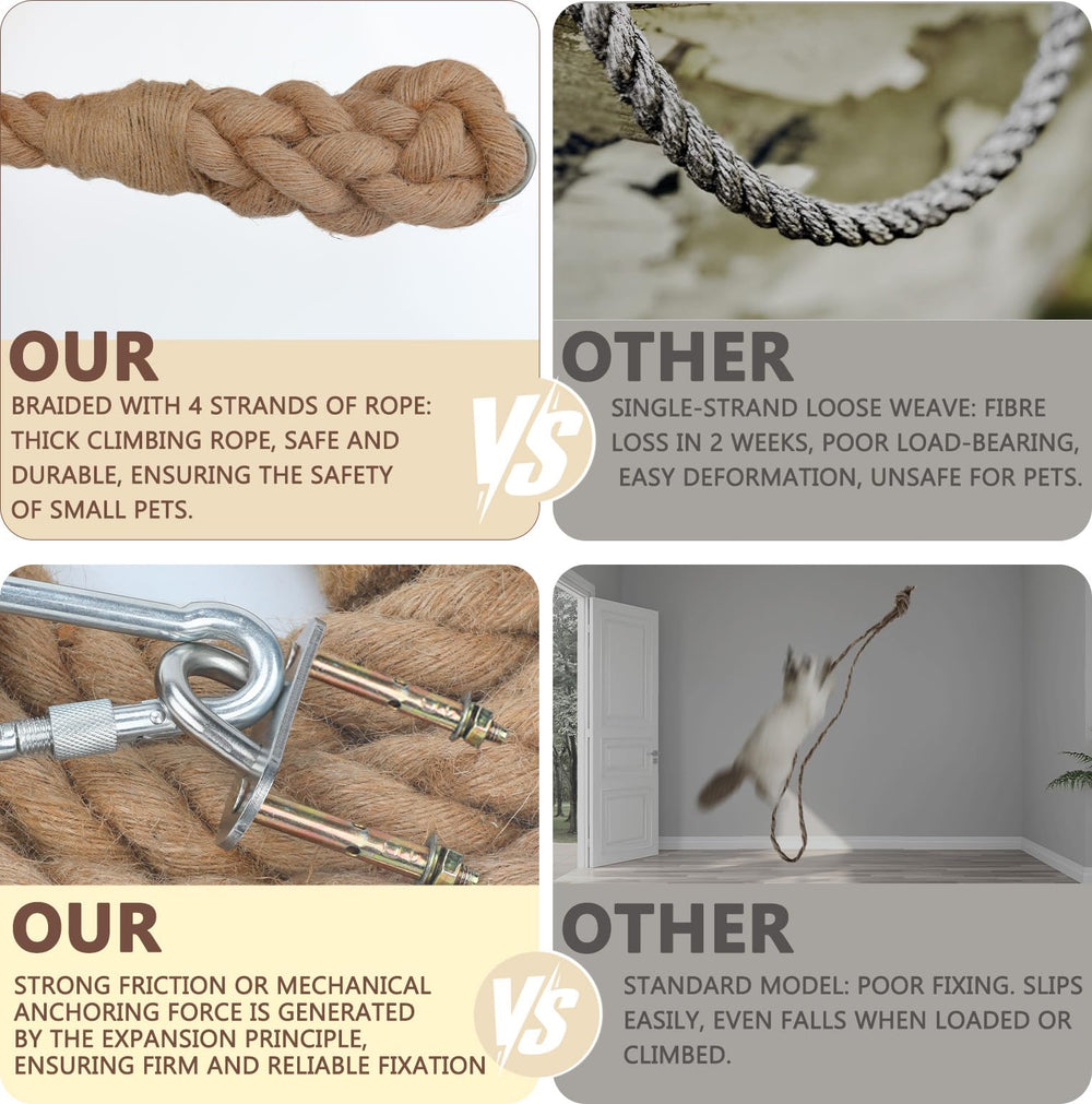 GINDOOR 2in diameter rope detail emphasizes sturdy scratching surface.