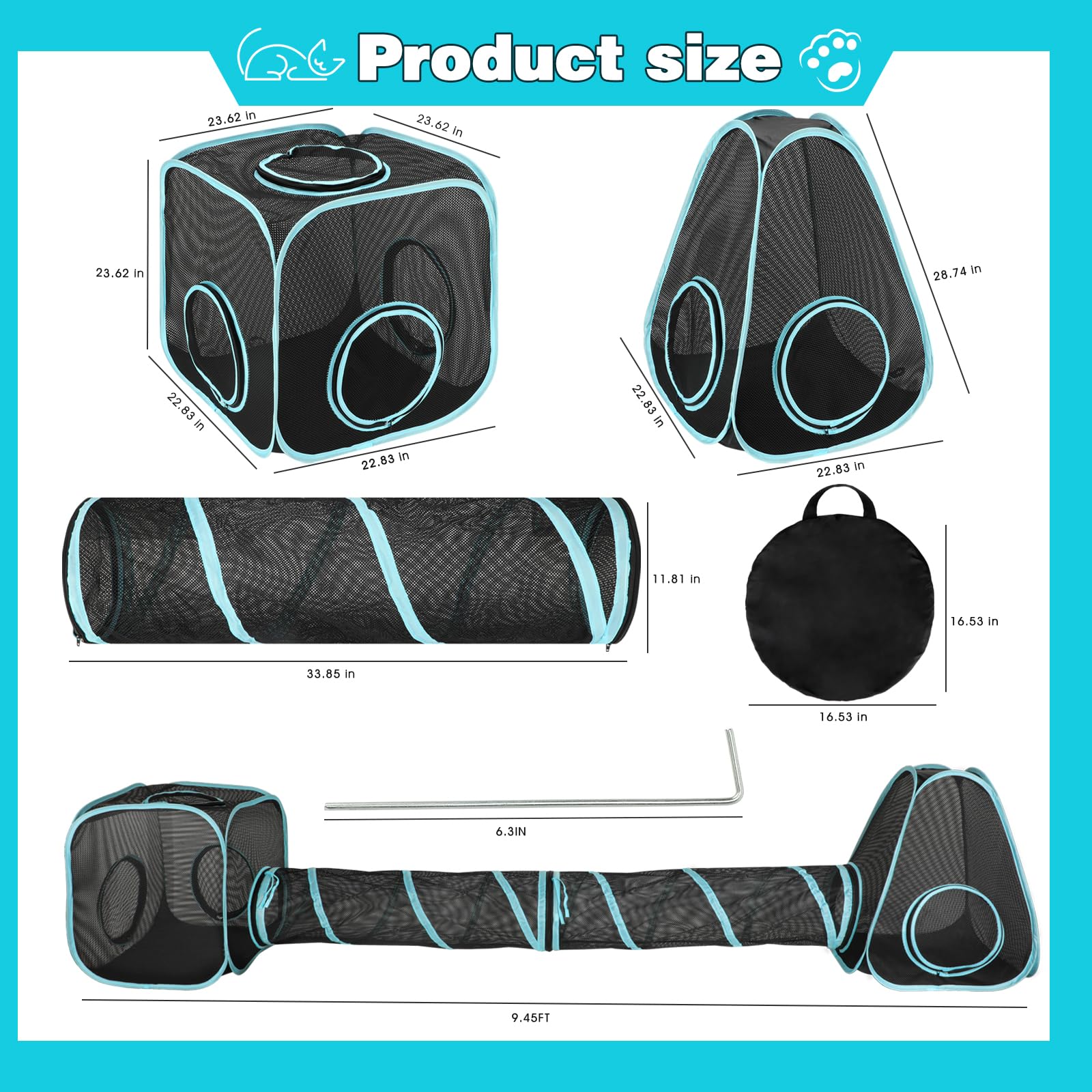 GINDOOR bunny tent DIY multiway setup highlights customizable space.