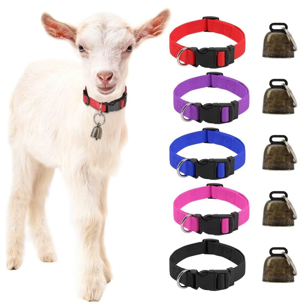 GINDOOR goat collar bells adjustable close-up for easy locating grazing animals