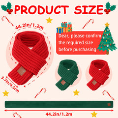 GINDOOR knitted Christmas scarf in red and green enhances winter style