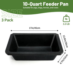 GINDOOR large rubber feeder pan side view showcases stable non-slip profile.