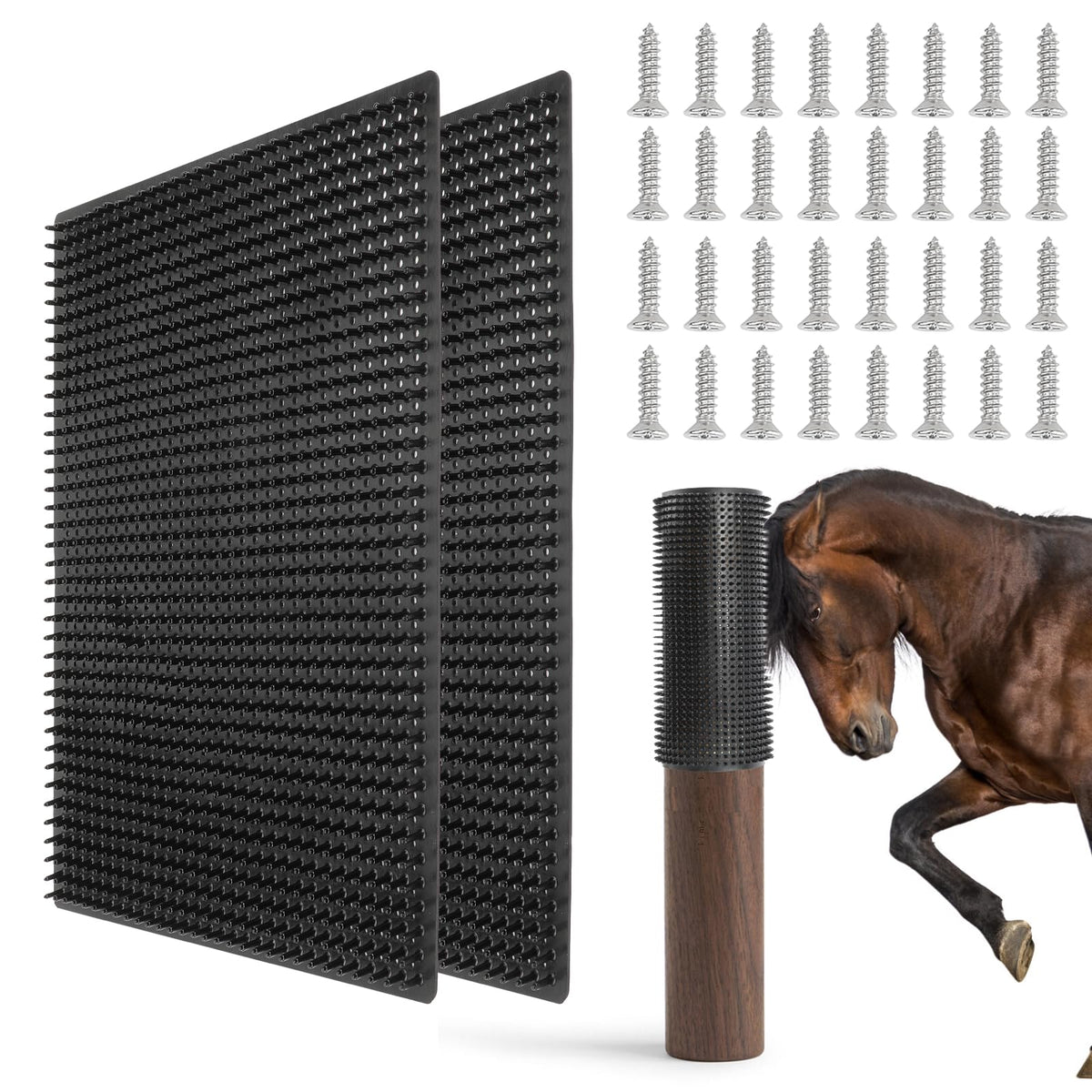GINDOOR middle livestock scratching brush pad close-up showing durable textured surface for livestock care