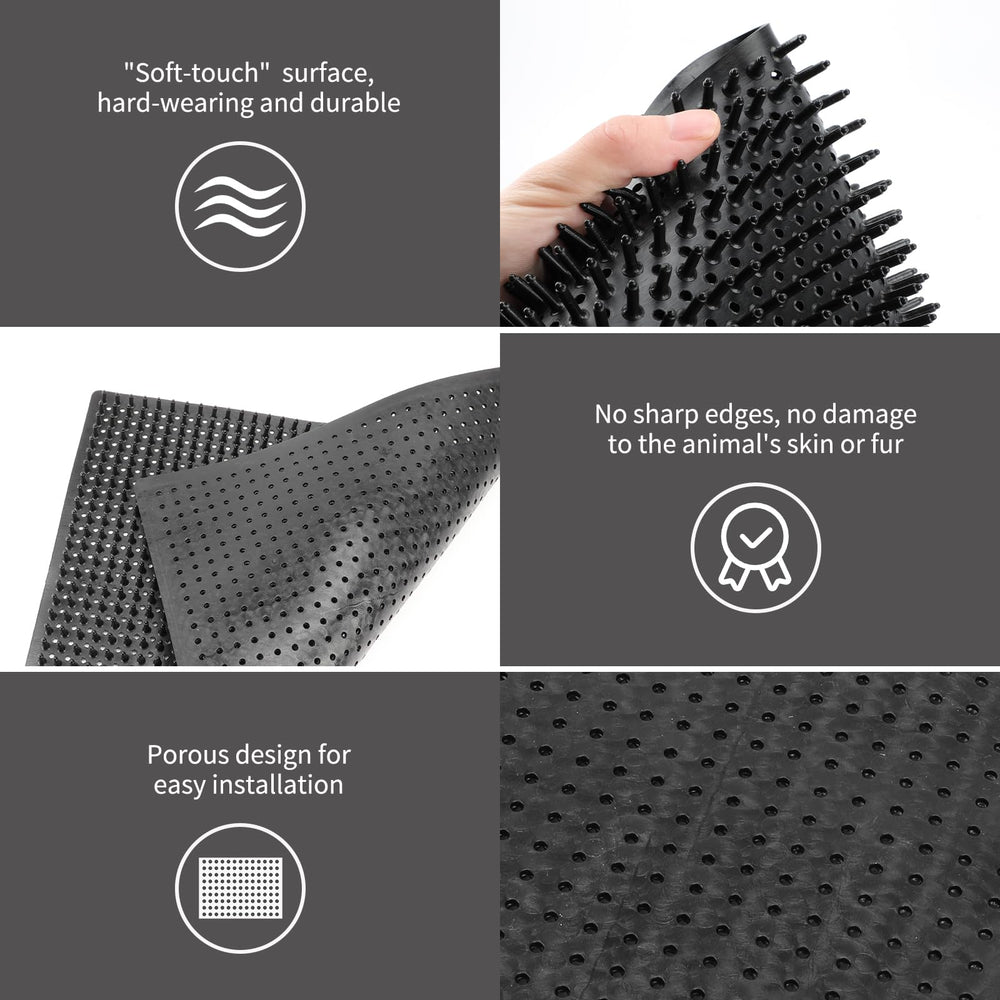 GINDOOR multi-animal scratcher pads mounted on wall provide easy grooming aid