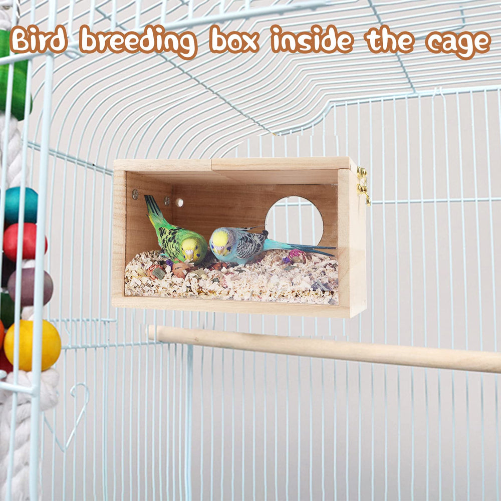 GINDOOR Parakeet Nesting Box easy cleaning interior for maintenance