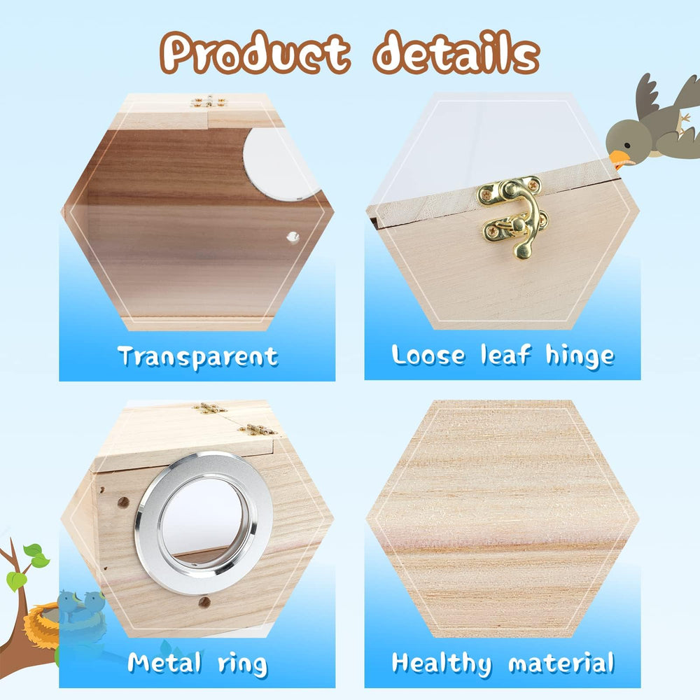 GINDOOR nesting box installs inside or outside cage to maximize space