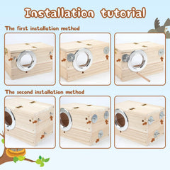 GINDOOR nesting box top lid open for easy cleaning