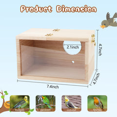 GINDOOR Parakeet Nesting Box wooden body provides sturdy habitat