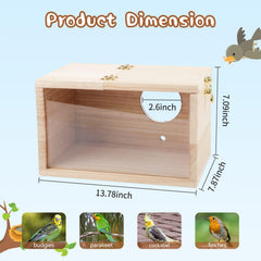 GINDOOR wooden nesting box emphasizes natural materials for safe bird housing