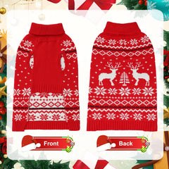 GINDOOR dog-reindeer-pattern knit adds holiday charm on chilly days.