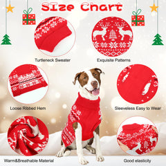 GINDOOR dog-snowflakes-pattern coat-like knit keeps warmth on outdoor adventures.