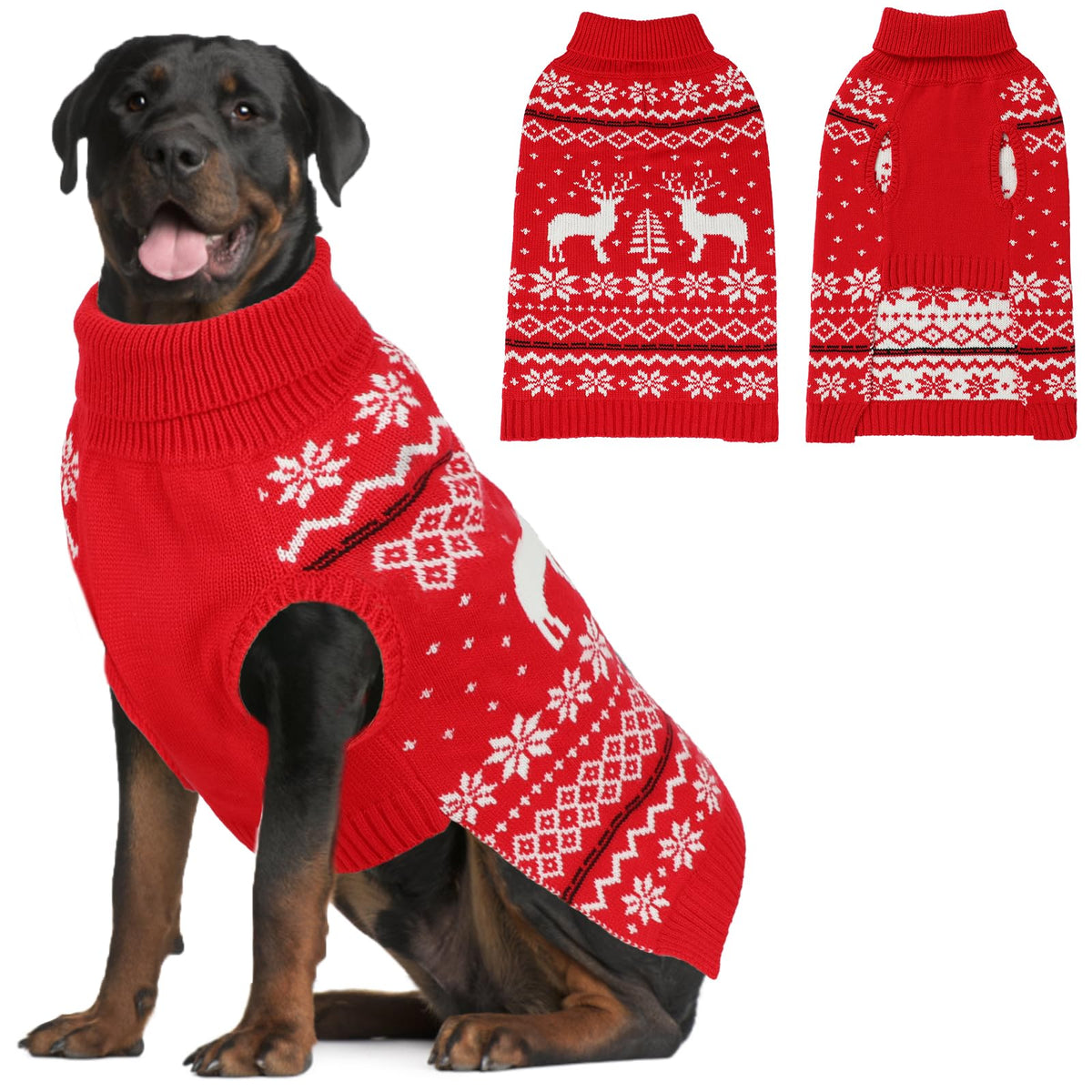 GINDOOR dog christmas-sweater-size-chart helps you pick a comfy winter fit.