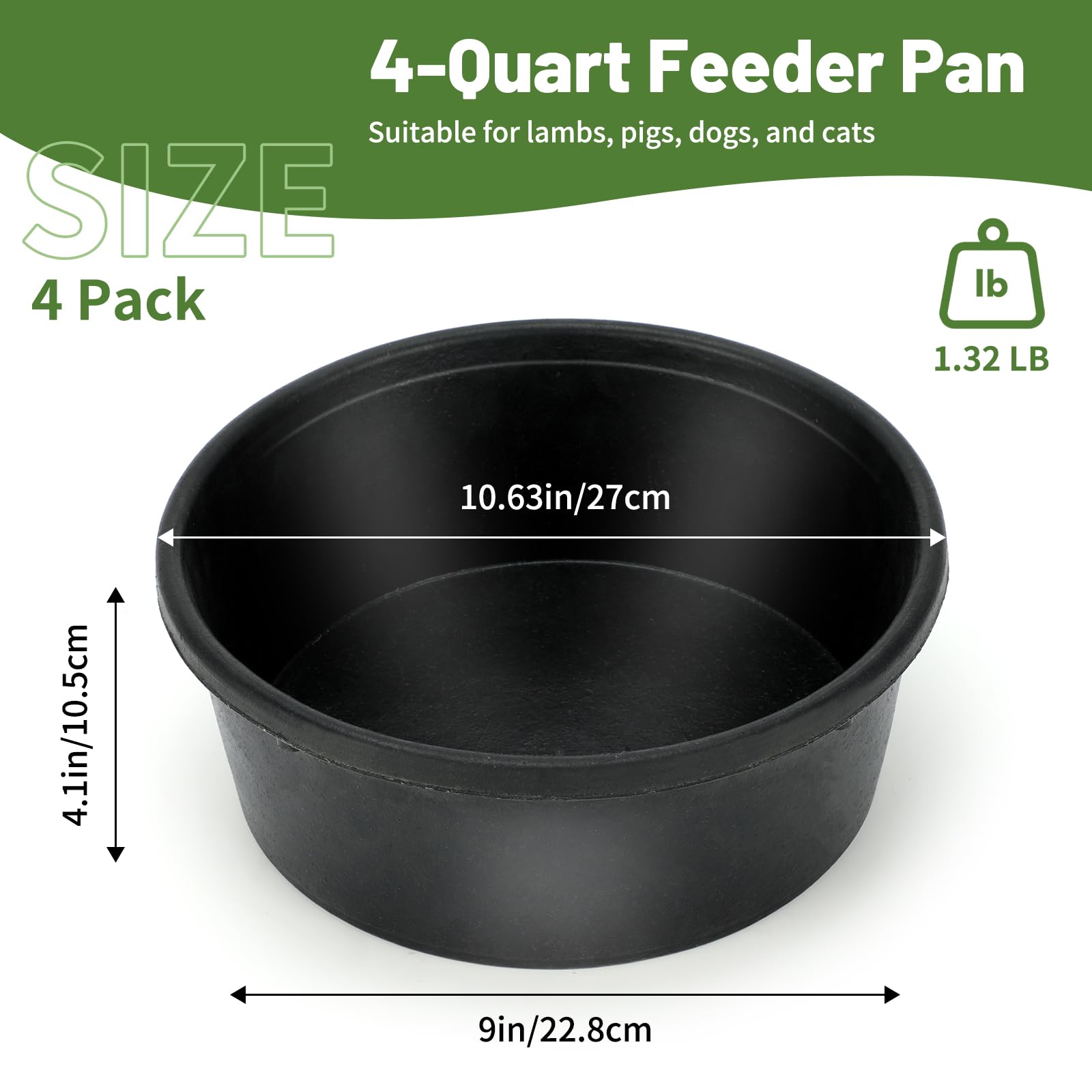 GINDOOR 1-gallon buckets show ample capacity for daily farm feeding