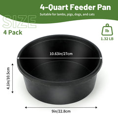 GINDOOR 1-gallon buckets show ample capacity for daily farm feeding