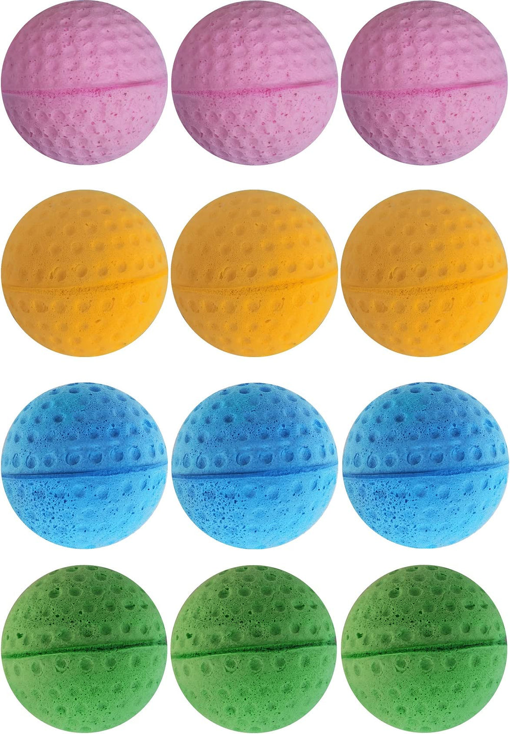 GINFH 12-pack cat foam balls arranged for easy gifting and play