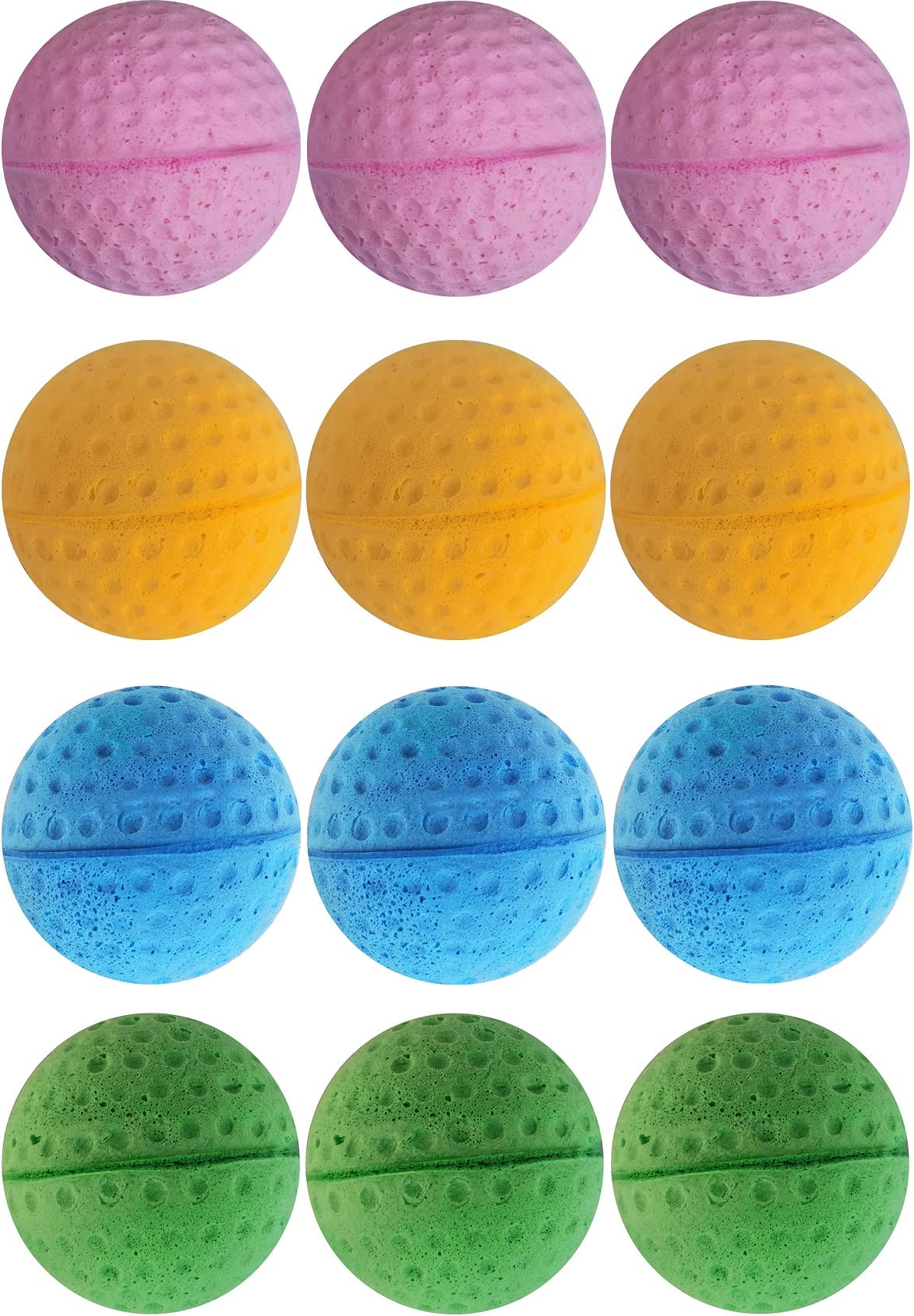 GINFH 12-pack cat foam balls arranged for easy gifting and play