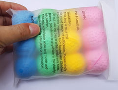 GINFH latex foam ball close-up showing soft, safe material