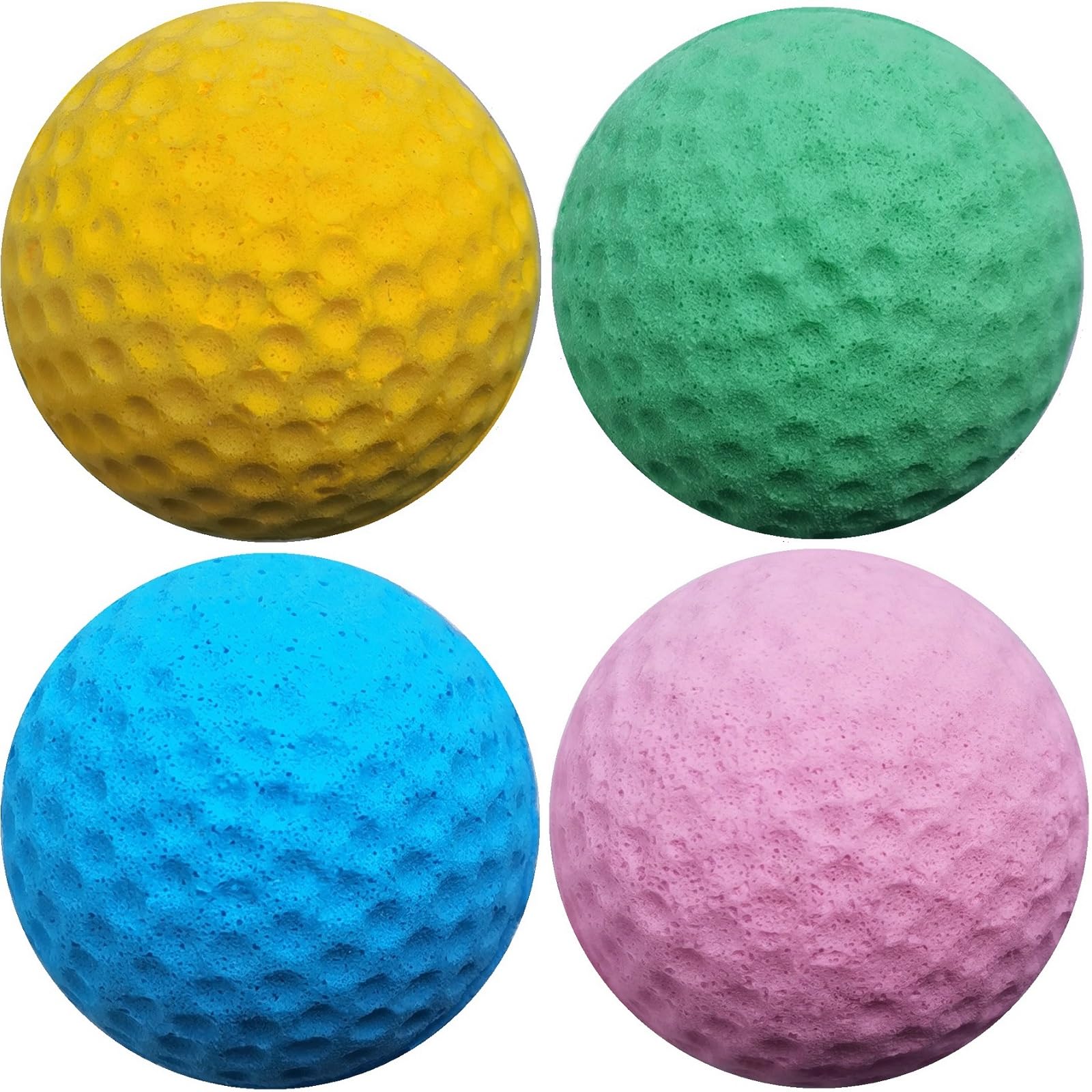 GINFH indoor cat toy packaging shows 12-pack foam golf balls for variety