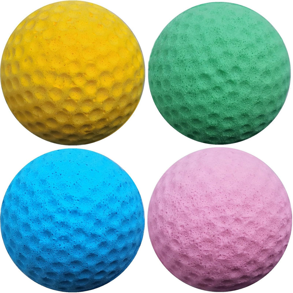 GINFH indoor cat toy packaging shows 12-pack foam golf balls for variety