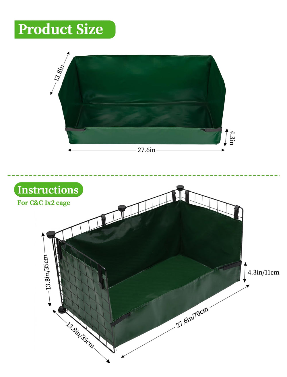 ginidear anti-scratch pvc liner durable for nibbling pets and quick cleaning