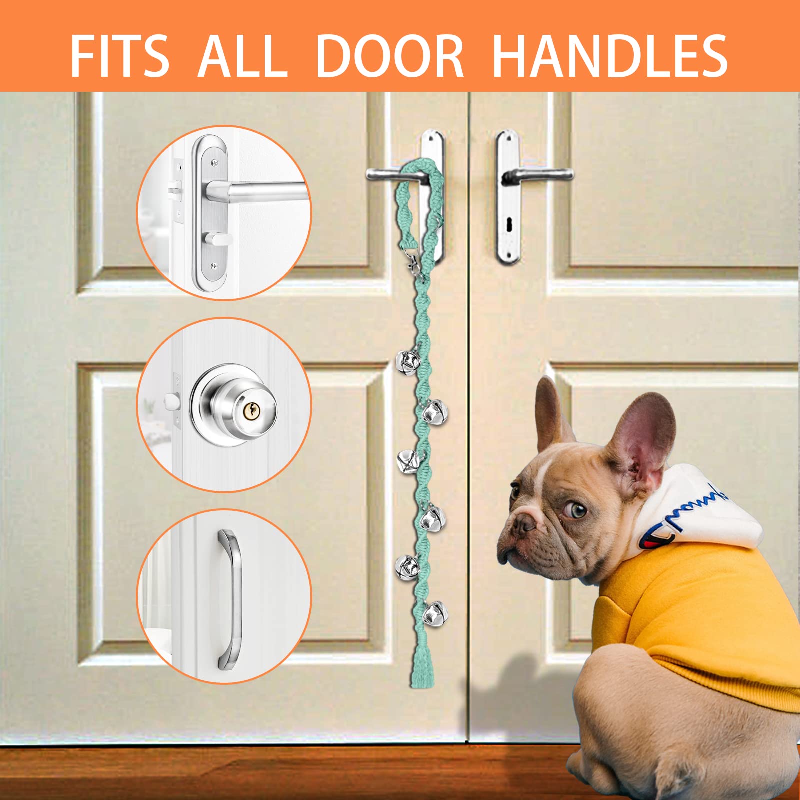 GINIDEAR dog bell handmade-yarn reveals craftsmanship and color-rich twisted style.