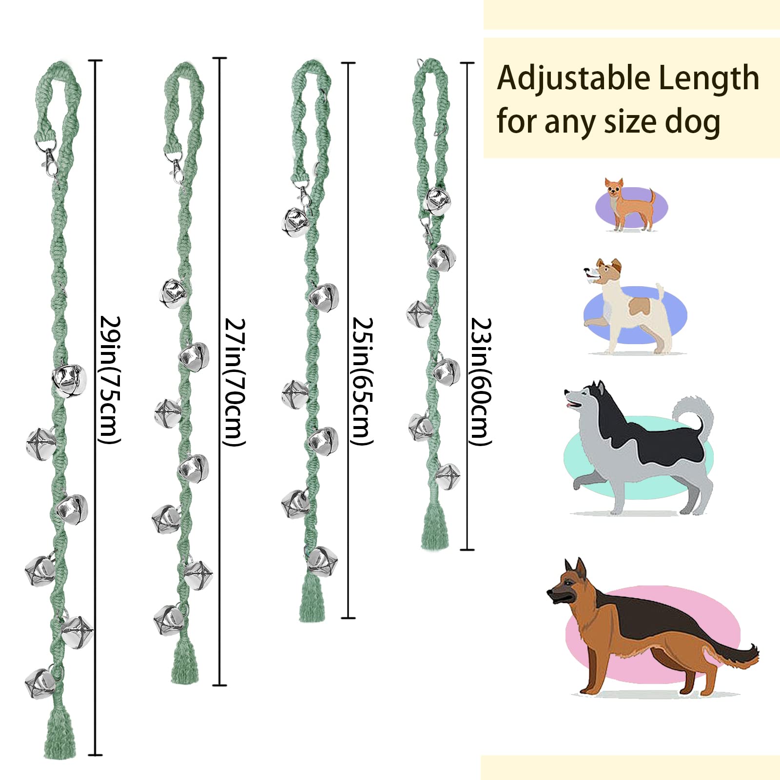 GINIDEAR dog bell sound-pitch image emphasizes loud yet gentle chime throughout home.