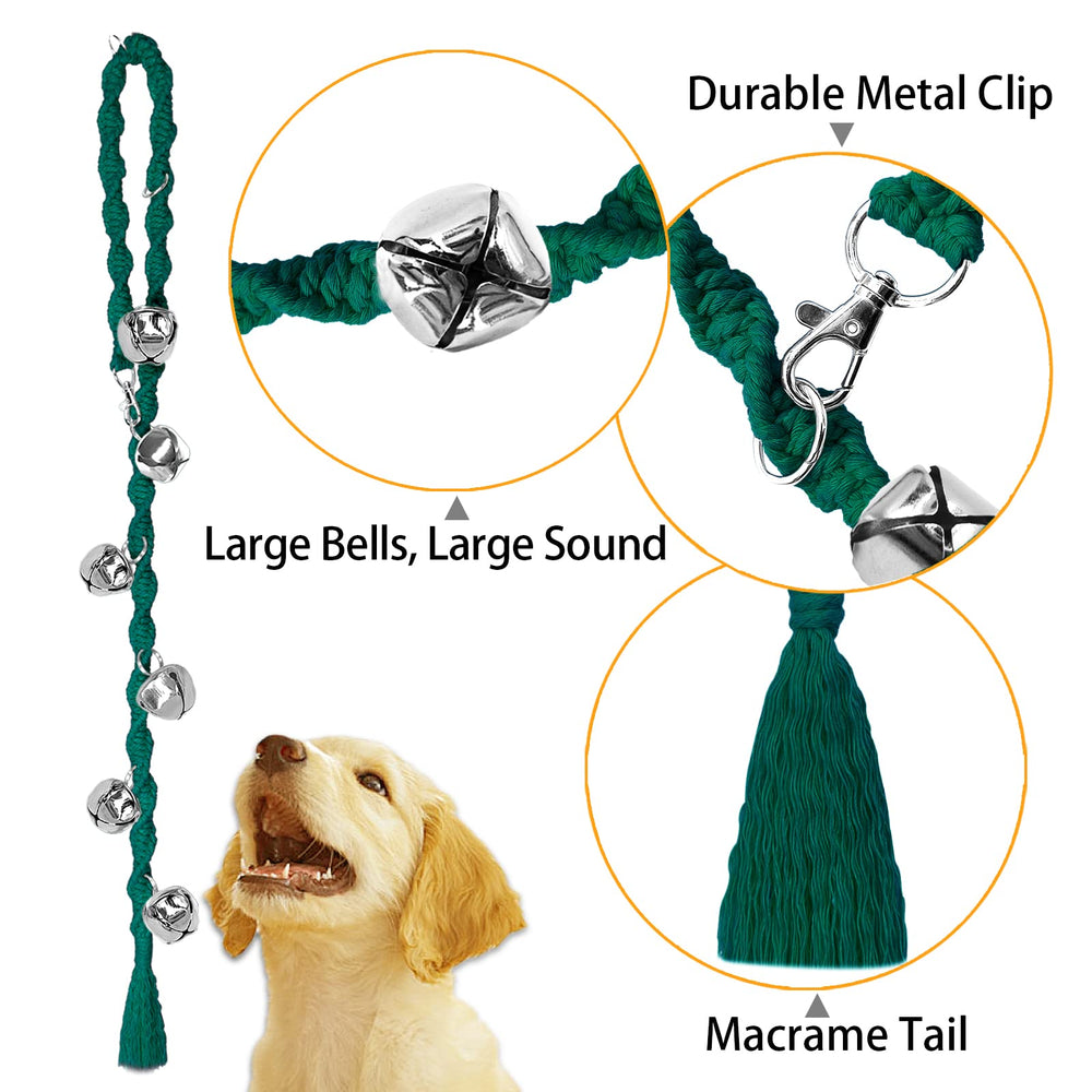 GINIDEAR dog bells adjustable length—fits any door and dog size