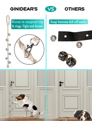 GINIDEAR dog bells crystal-clear 3.5cm ring heard across rooms for potty cues.