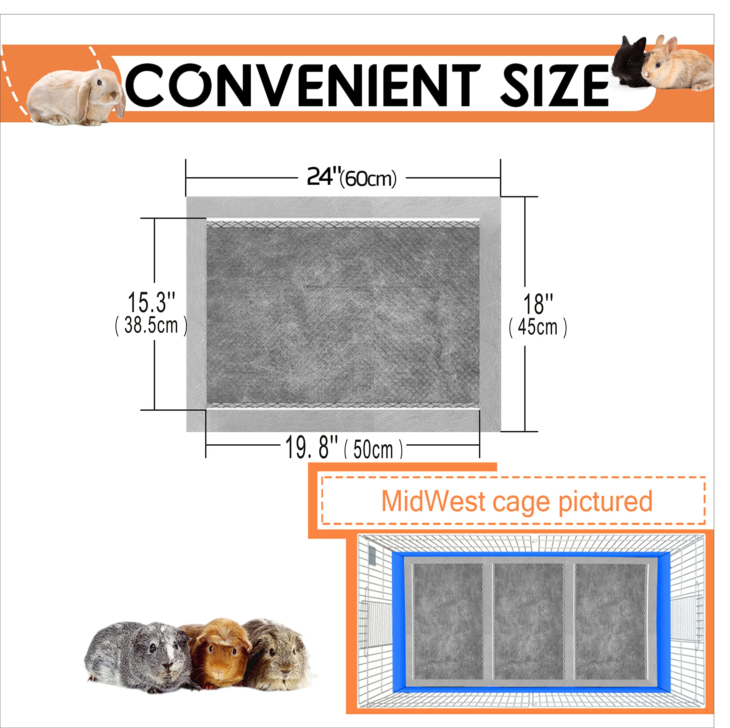 GINIDEAR guinea pig liners include waterproof bottom to protect cages