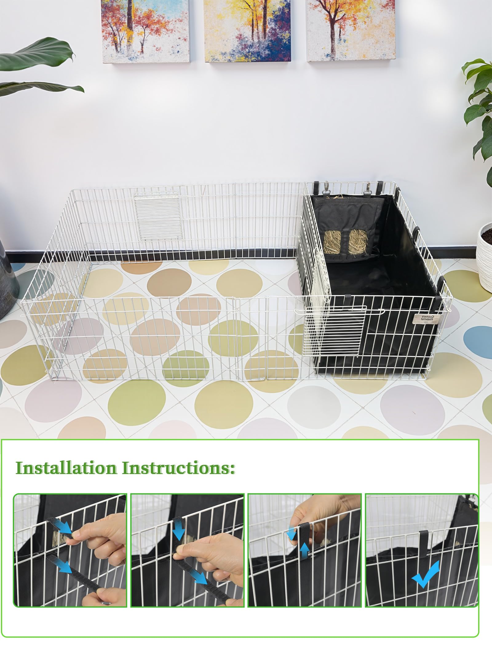 GINIDEAR liner fits Midwest cages, proving versatile installation for common setups.