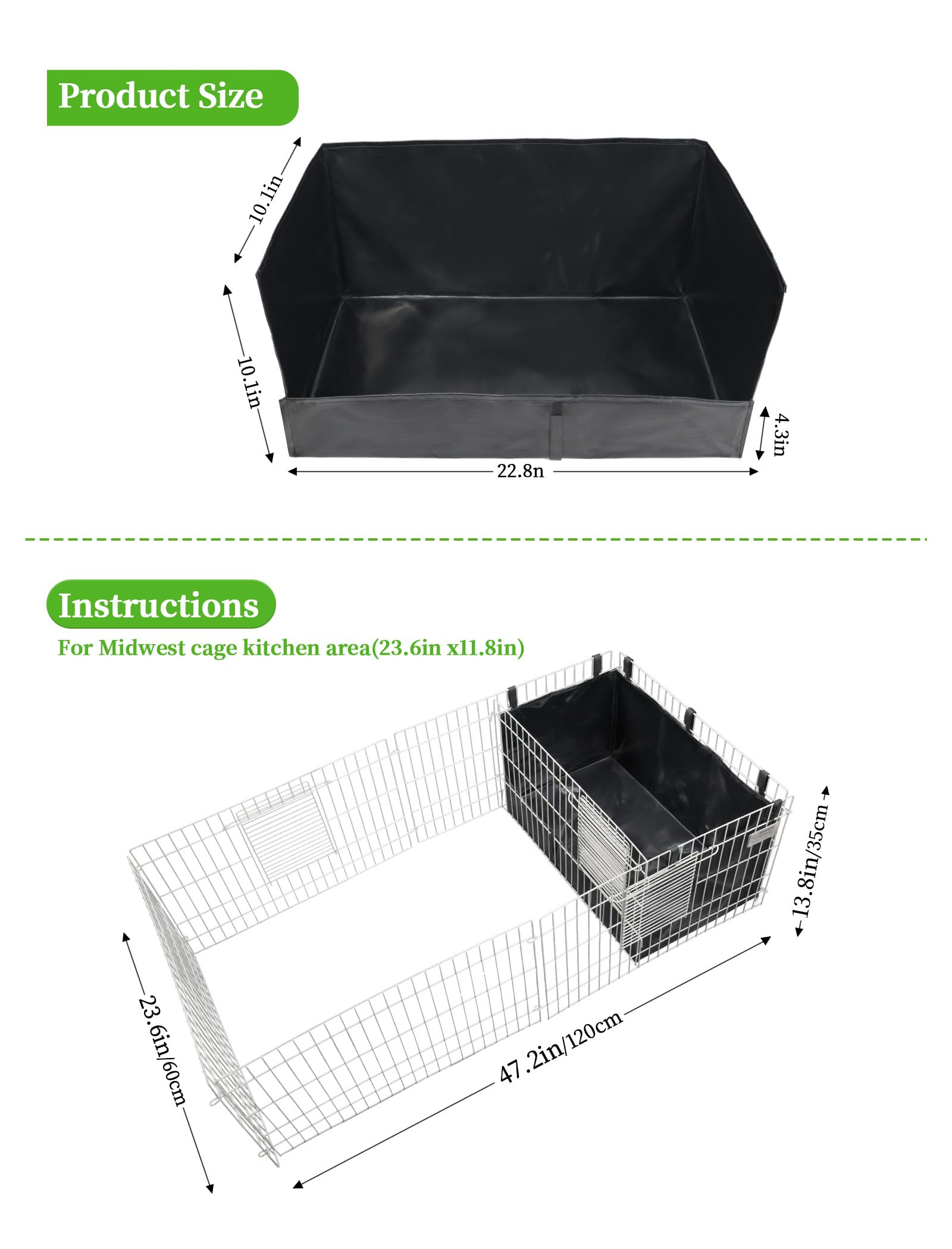 GINIDEAR liner waterproof material highlights moisture containment and easier cleaning.