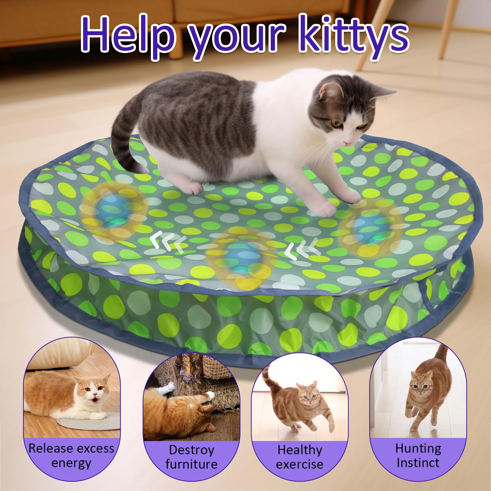 Giociv Halloween scene ball offers party-ready indoor fun for cats.