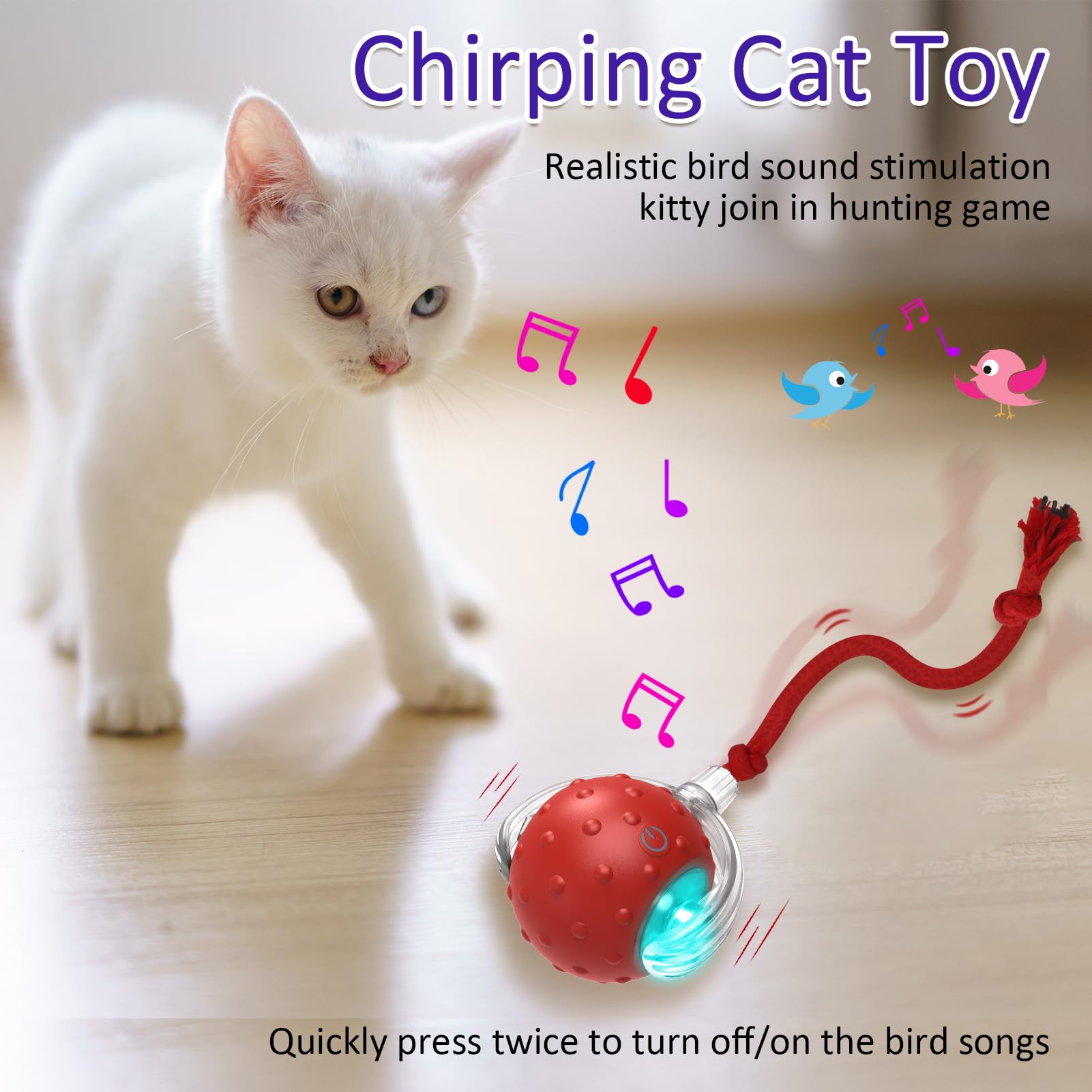 Giociv interactive cat ball paw activation demonstrates responsive play