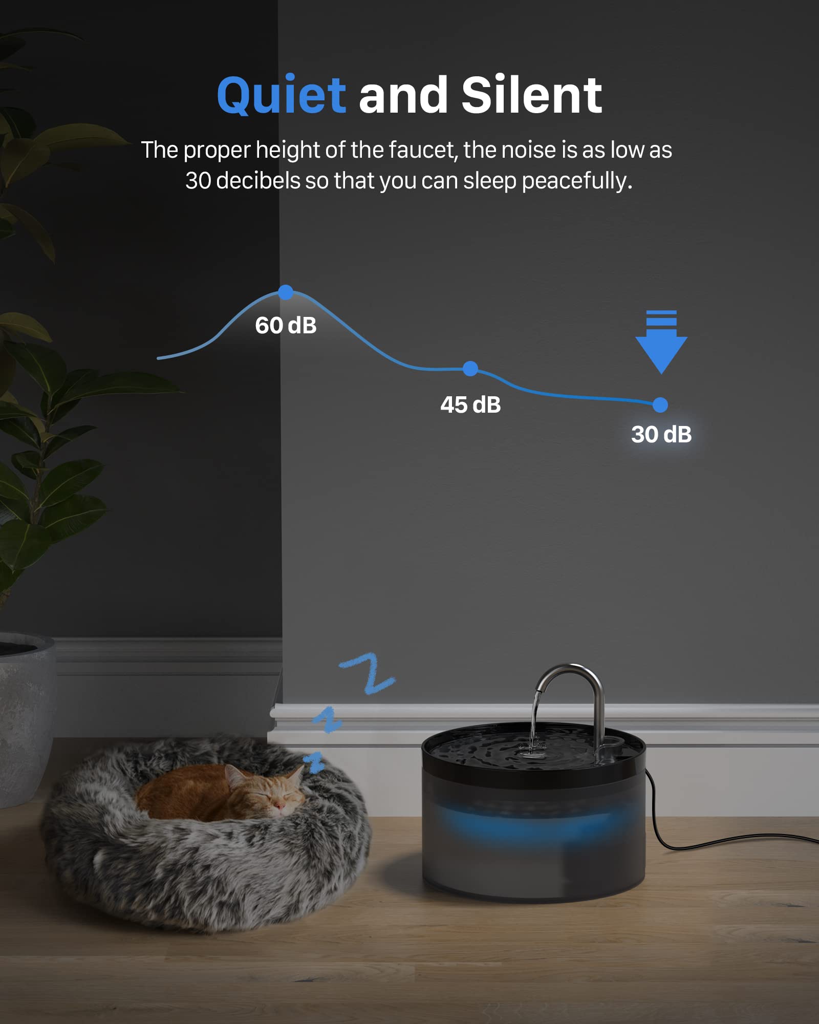 GIOTOHUN cat fountain detachable parts simplify cleaning and maintenance