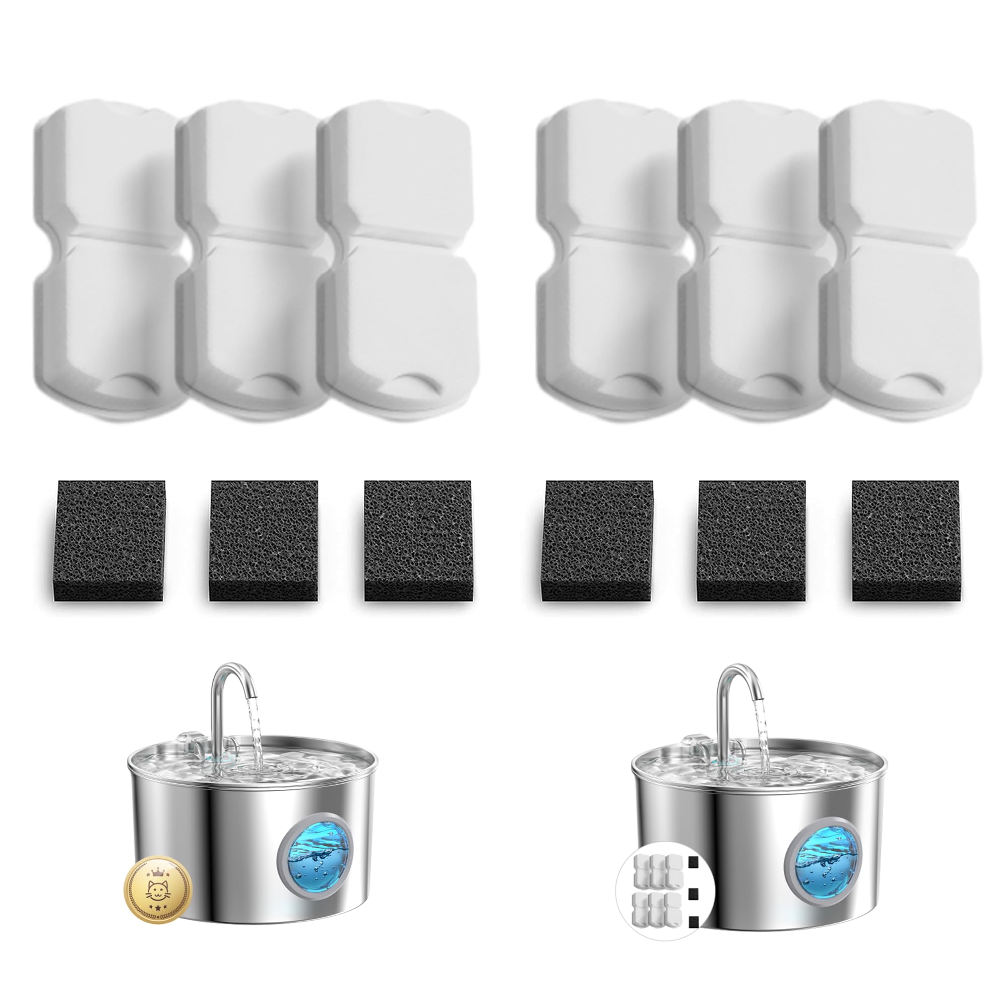 GIOTOHUN cat fountain filter pack 12 keeps water fresh for daily pet hydration.