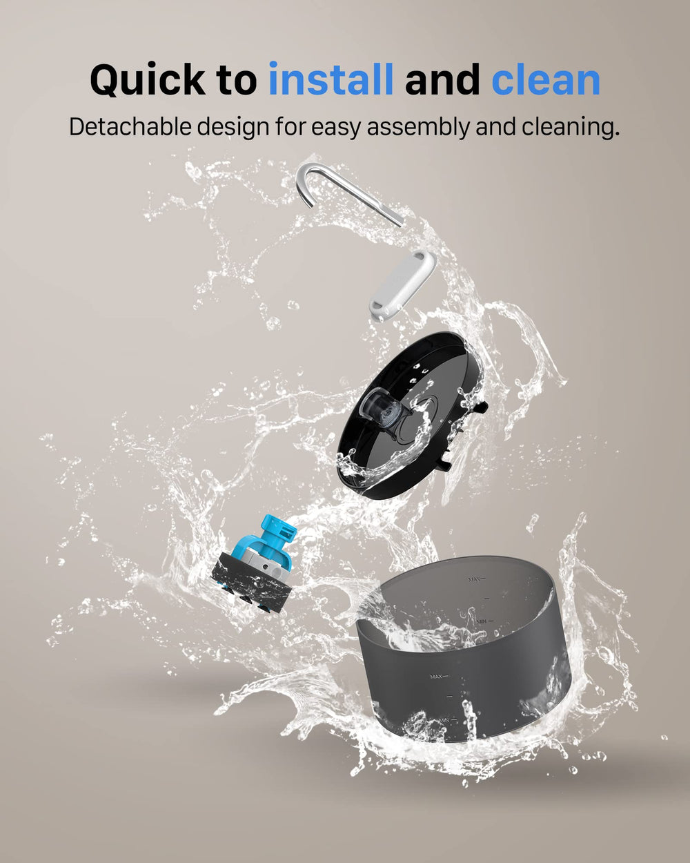 GIOTOHUN cat fountain in use shows 2L capacity in home setting
