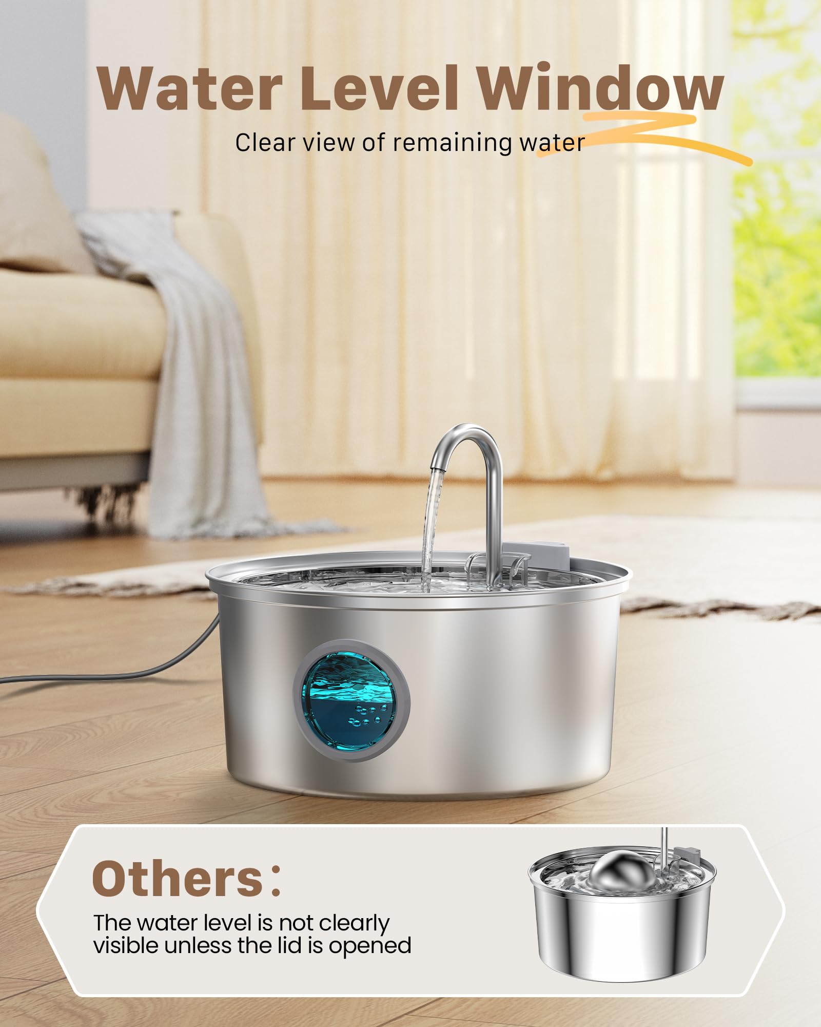GIOTOHUN quiet water pump 30dB supports peaceful operation in rooms.