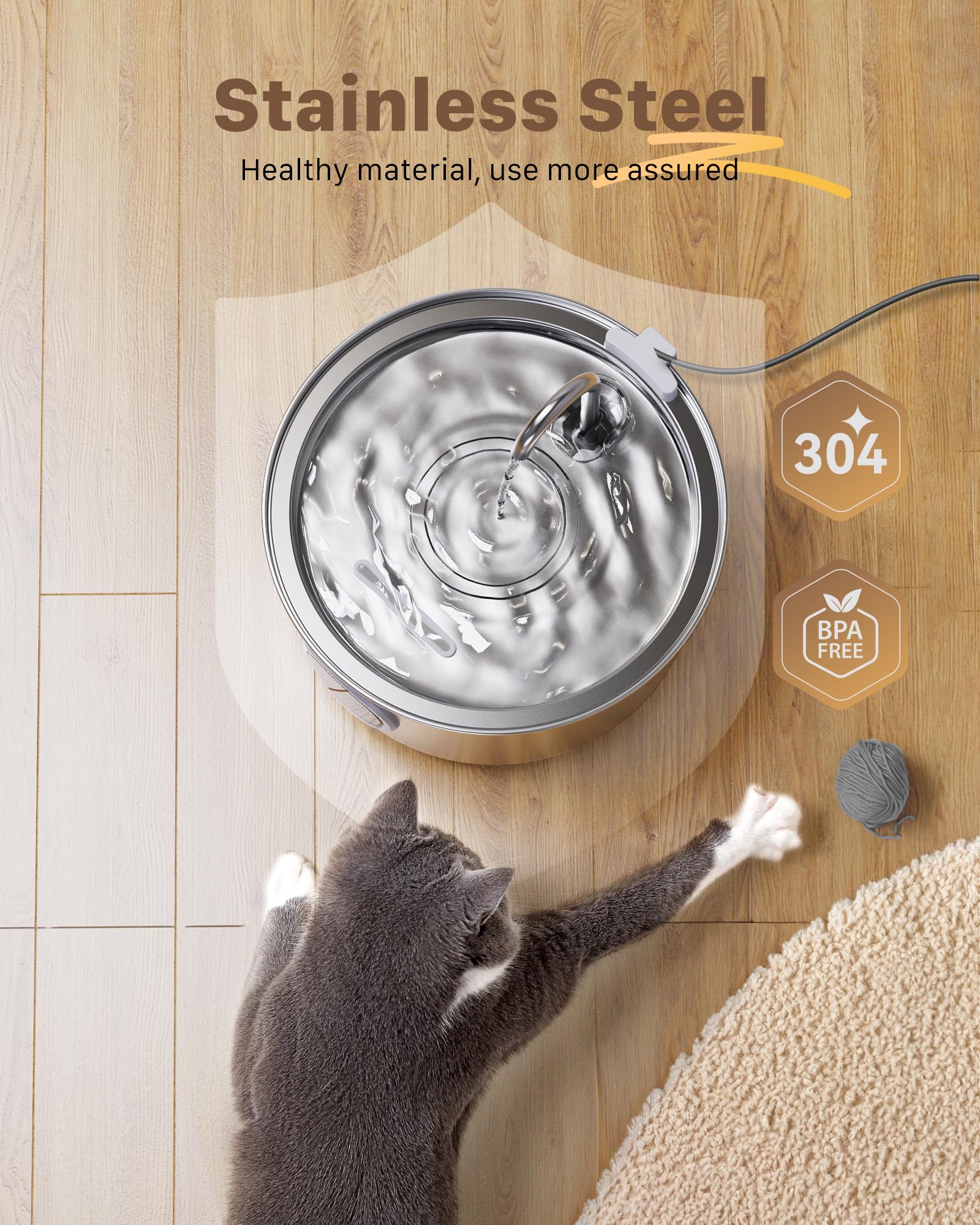 GIOTOHUN SUS304 stainless steel construction ensures rust resistance and easy cleaning