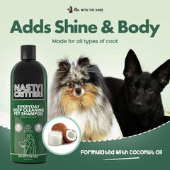 Girl With The Dogs Nasty Critters coat shine and manageability improves grooming sessions.