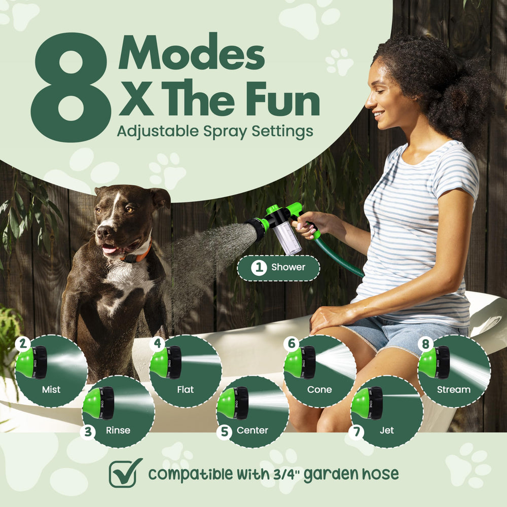 Girl With The Dogs easy-cleanup nozzle supports quick post-bath drying and gentle rinsing