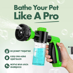Girl With The Dogs soap dispenser mixes soap and water for efficient bathing
