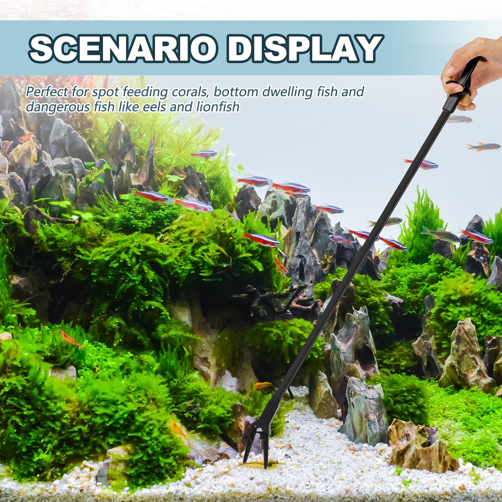 Gisafai trimming-focused tongs feature serrated tops for secure grasping and pruning tasks.