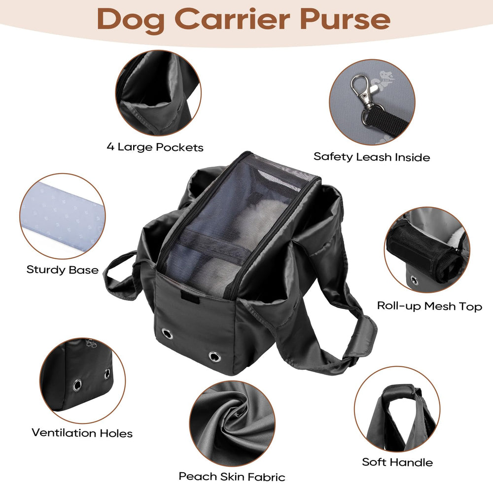 Gisaryc dog purse carrier bottom support keeps pet stable inside.