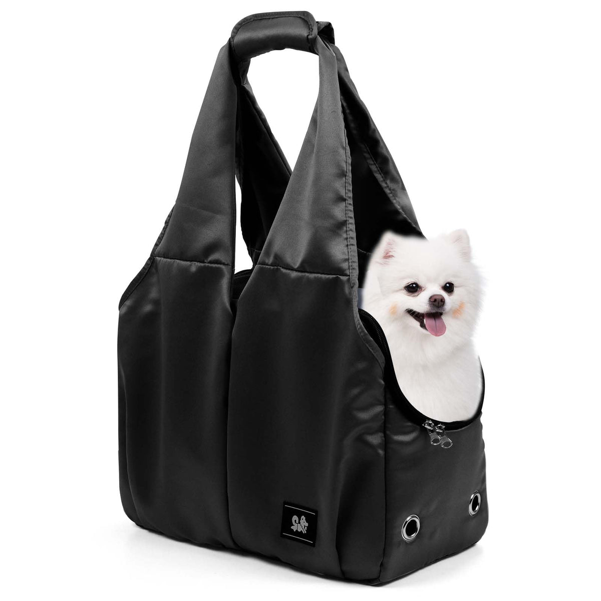 Gisaryc dog purse carrier front view shows lightweight design for small pets on outings.