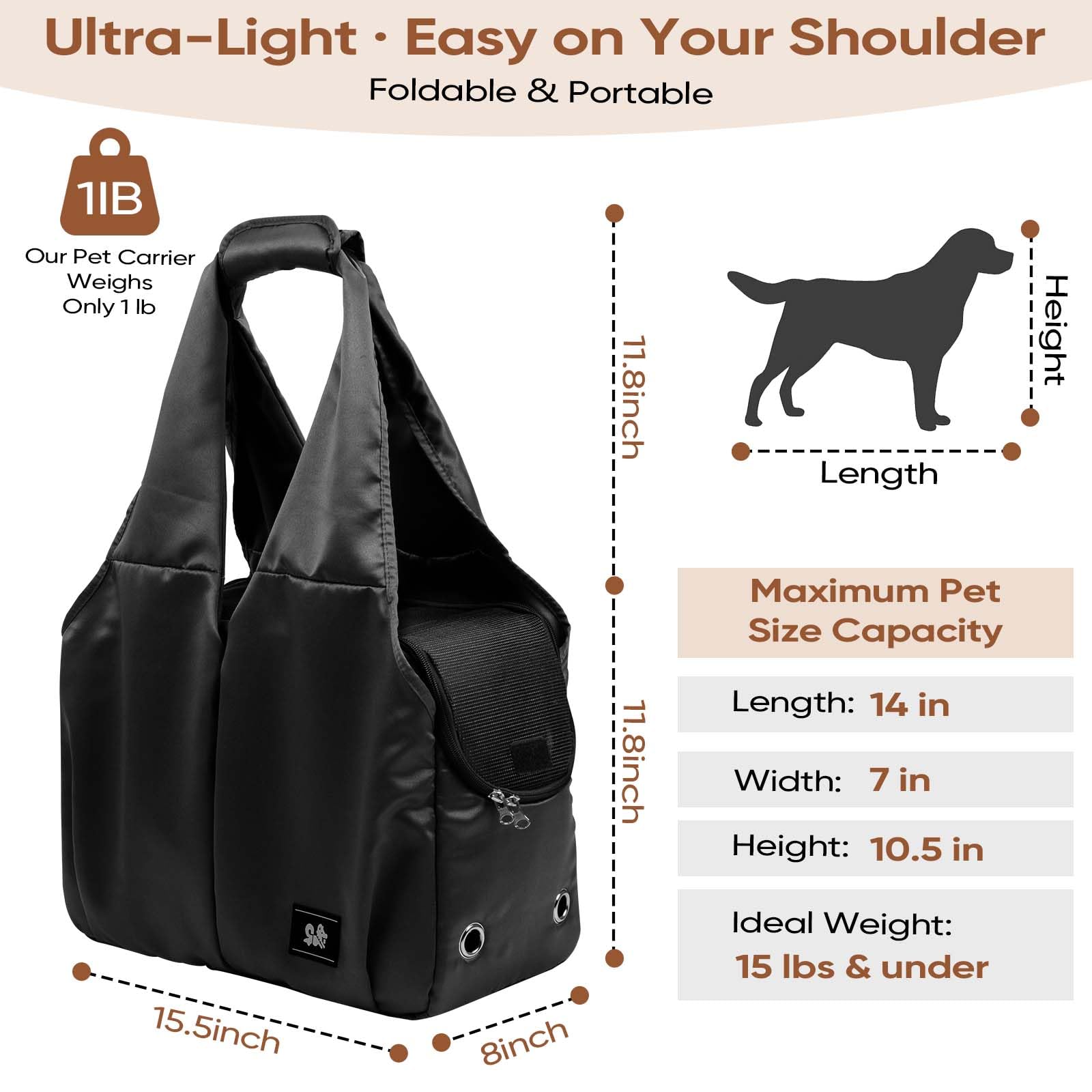 Gisaryc dog purse carrier interior with safety hook ensures secure, comfortable travel.