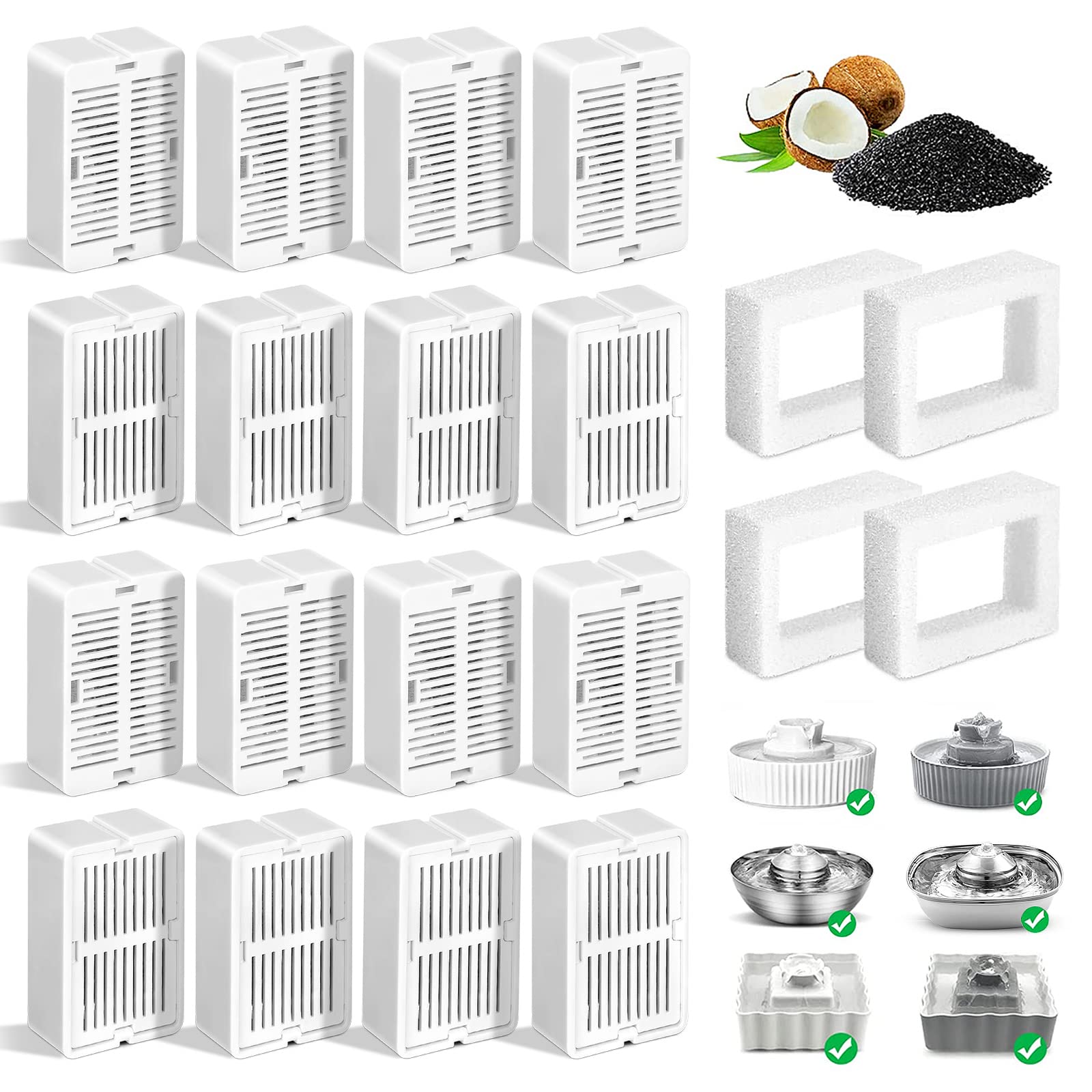 GISOFIK 16-pack filters for CupCake fountain clean water concept