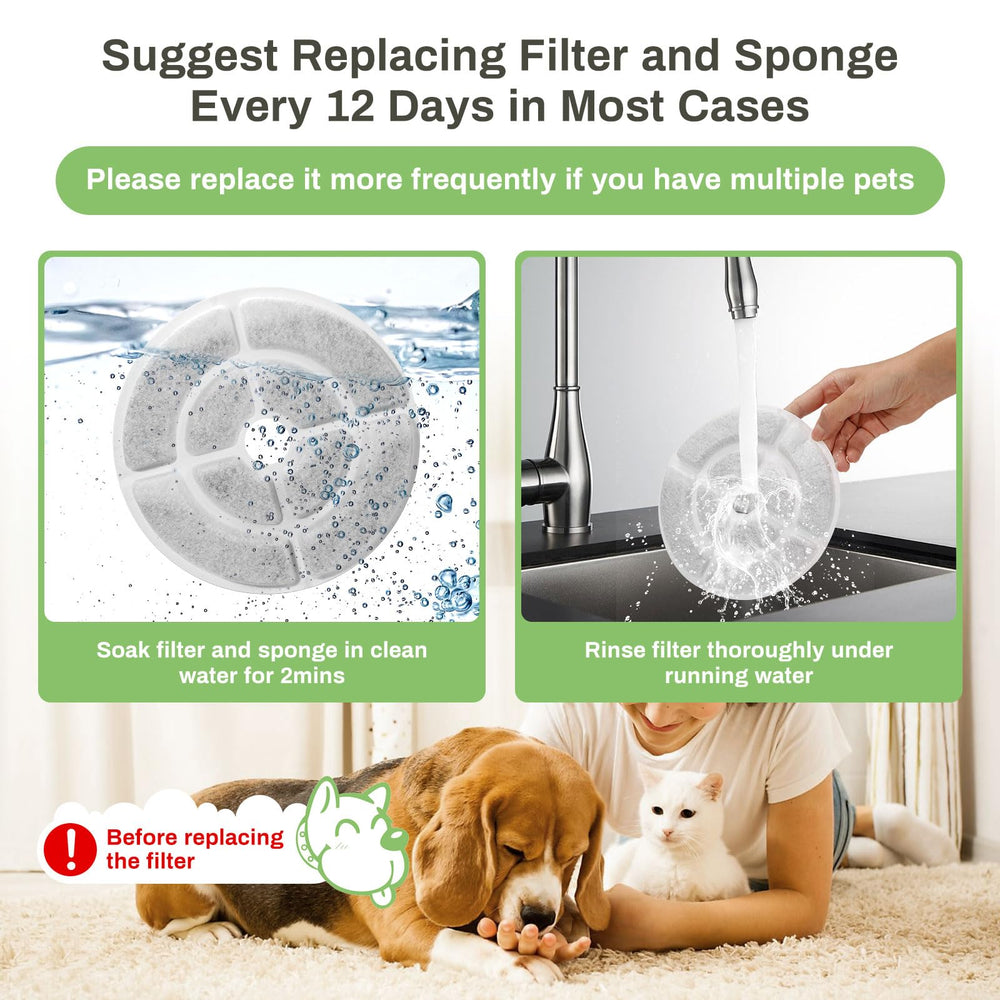 GISOFIK soak-and-rinse guidance ensures proper setup before replacing filters.