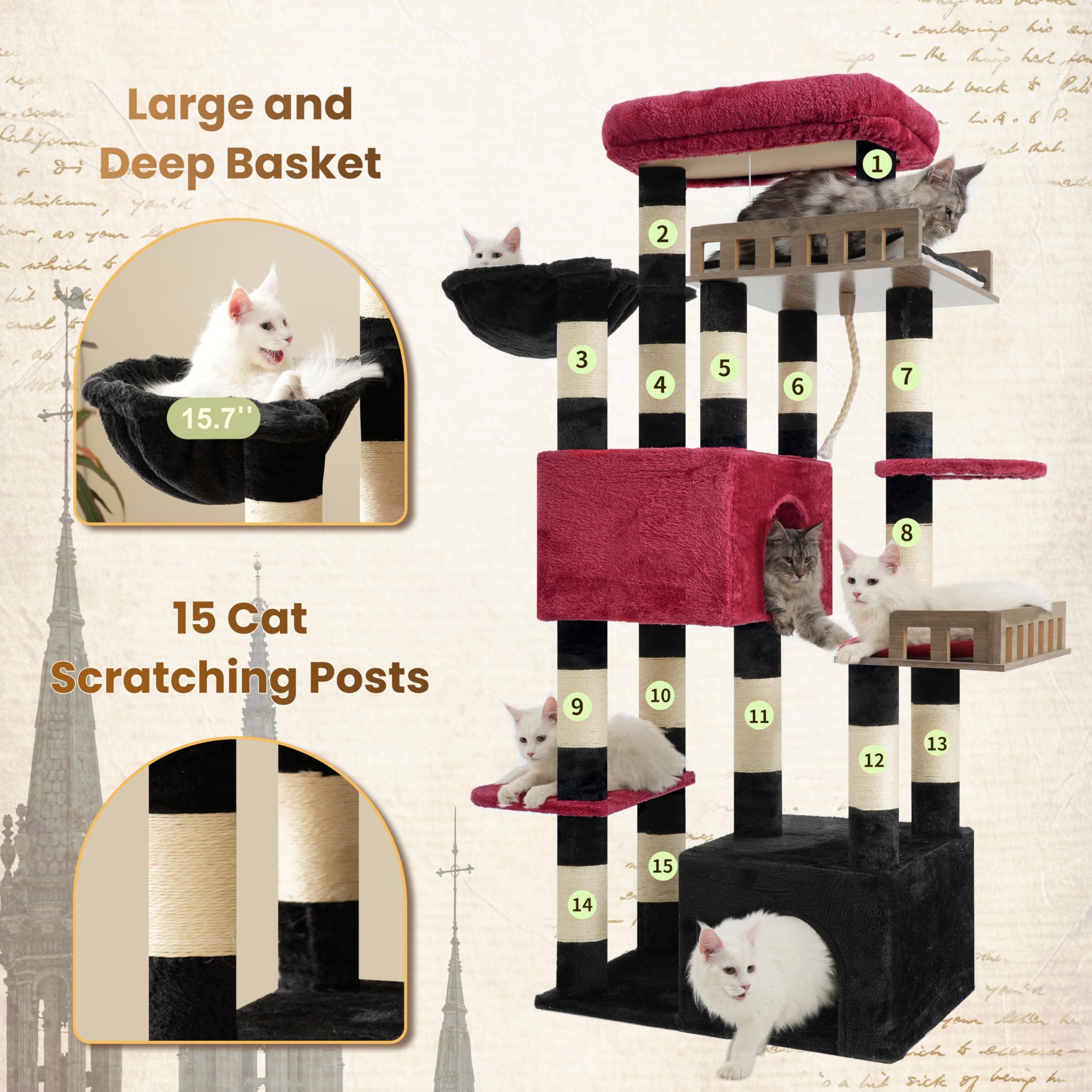 Gitelsnour cat condos hammock shows roomy privacy and safe napping