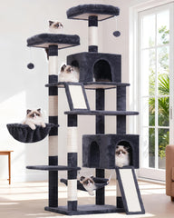 Gitelsnour cat tree 71 inch top platform provides a high perch for observation
