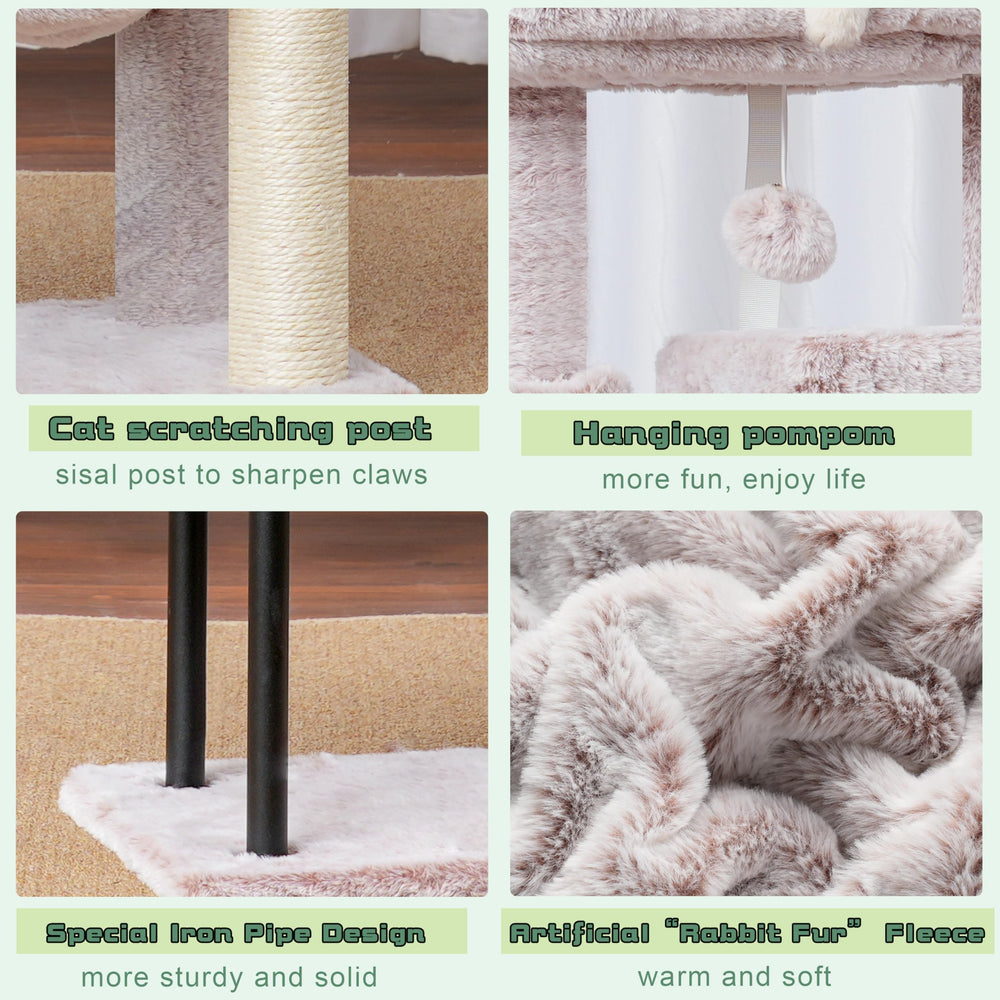 Gitelsnour cat tree anti-tip strap enhances stability during play.